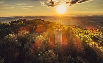 Sonnenuntergang am Katzenbuckel | Odenwald | © Chris Frumolt